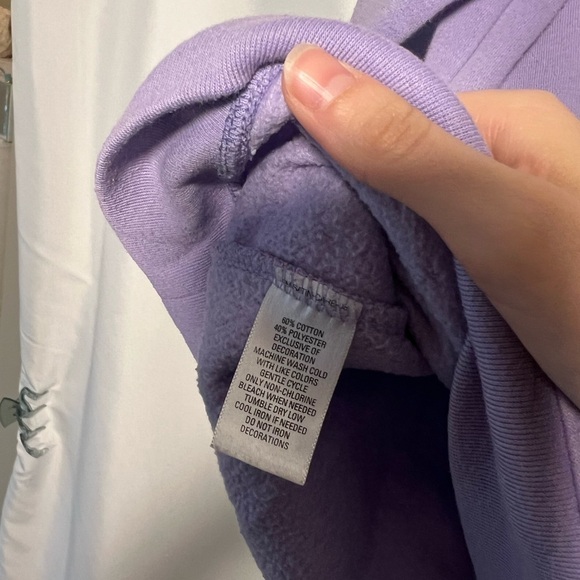 Holiday Tradition Lavender Crewneck Embroidered Snowflake Embellishments - Picture 4 of 9